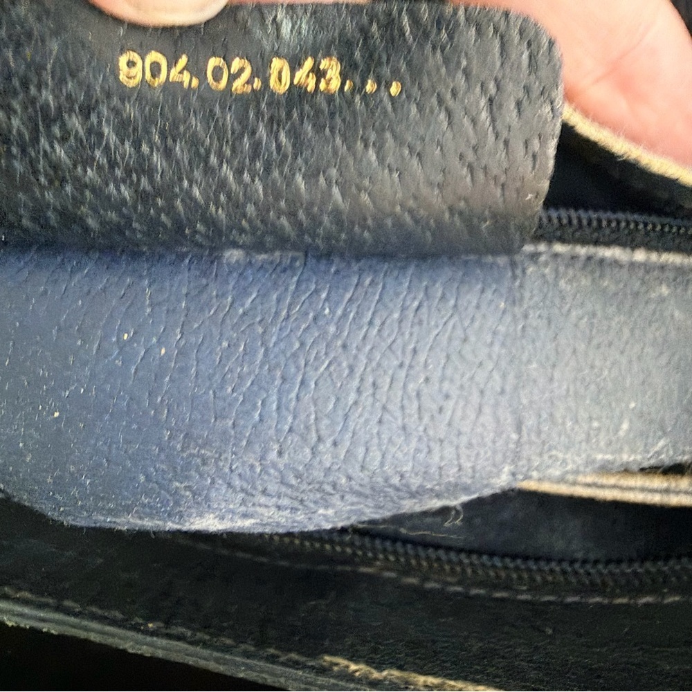 Vintage Gucci Navy Shoulder Bag Crossbody Bag Blue GG Monogram Canvas - Picture 14 of 15